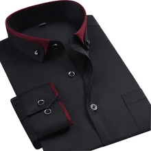 Футболка мужская Большие размеры 8XL с длинным рукавом Твердые Для мужчин платье рубашка большой 7XL 6XL белый социальные рубашки Для мужчин s Костюмы пользовательские свадебные