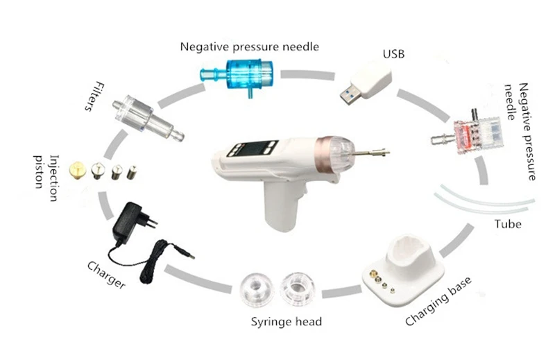 Корея мезотерапия EZ отрицательное давление мезо Пистолет Мезотерапия гидролифтинг инжектор воды иглы микрокристалл инъекции