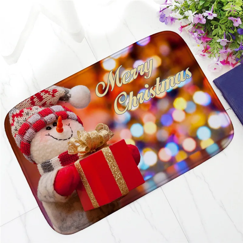 Christmas Entrance Welcome Outdoor Carpet Non-slip Stair Flooring Mat Soft Flannel Home Bathroom Decoration Christmas Carpet Christmas Entrance Welcome Outdoor Carpet Non-slip Stair Flooring Mat Soft Flannel Home Bathroom Decoration Christmas Carpet