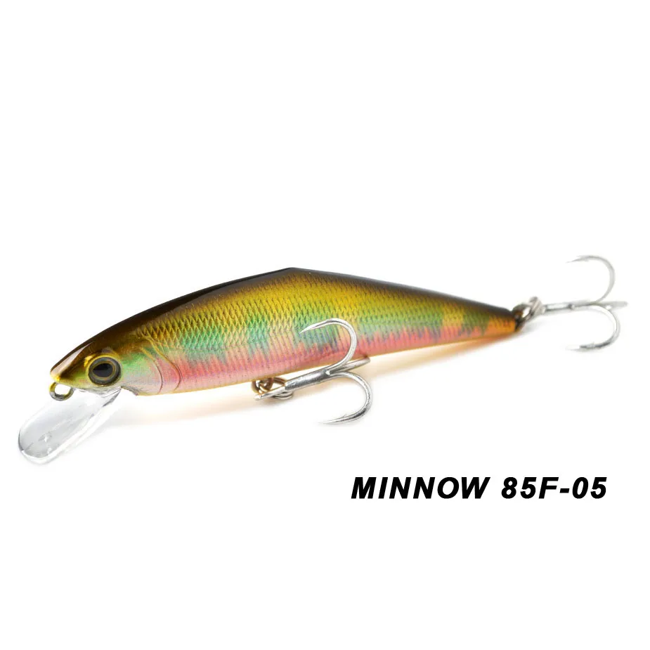 TOMA 85F Minnow Fishing Lure 85mm 15g Floating Hard Baits Iscas Artificial Minnow Wobbler Bass Pike Bait Fishing Tackle - Цвет: Color 05