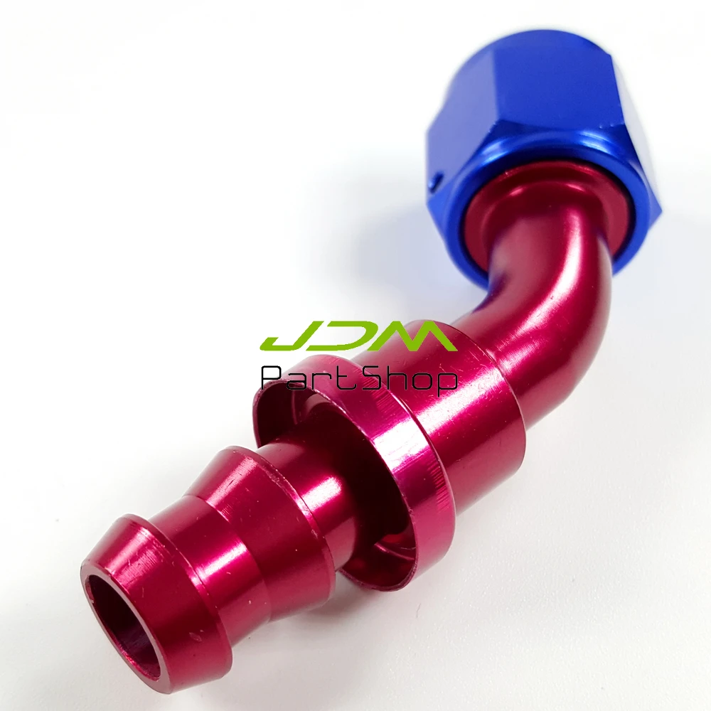 New Aluminum AN6 6AN Fitting 90 Degree Push On Oil Fuel Line Hose End