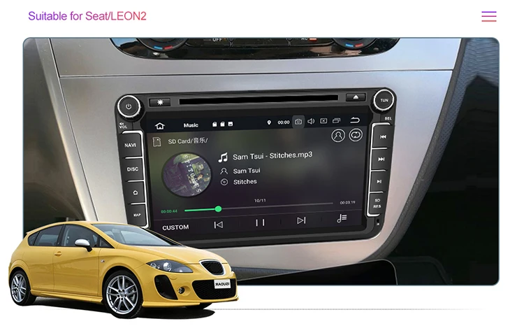 Excellent Isudar Two Din Car Multimedia Player Android 9 Auto Radio For Skoda/Seat/Volkswagen/VW/Passat b7/POLO/GOLF 5 6 DVD GPS 4 Cores 8