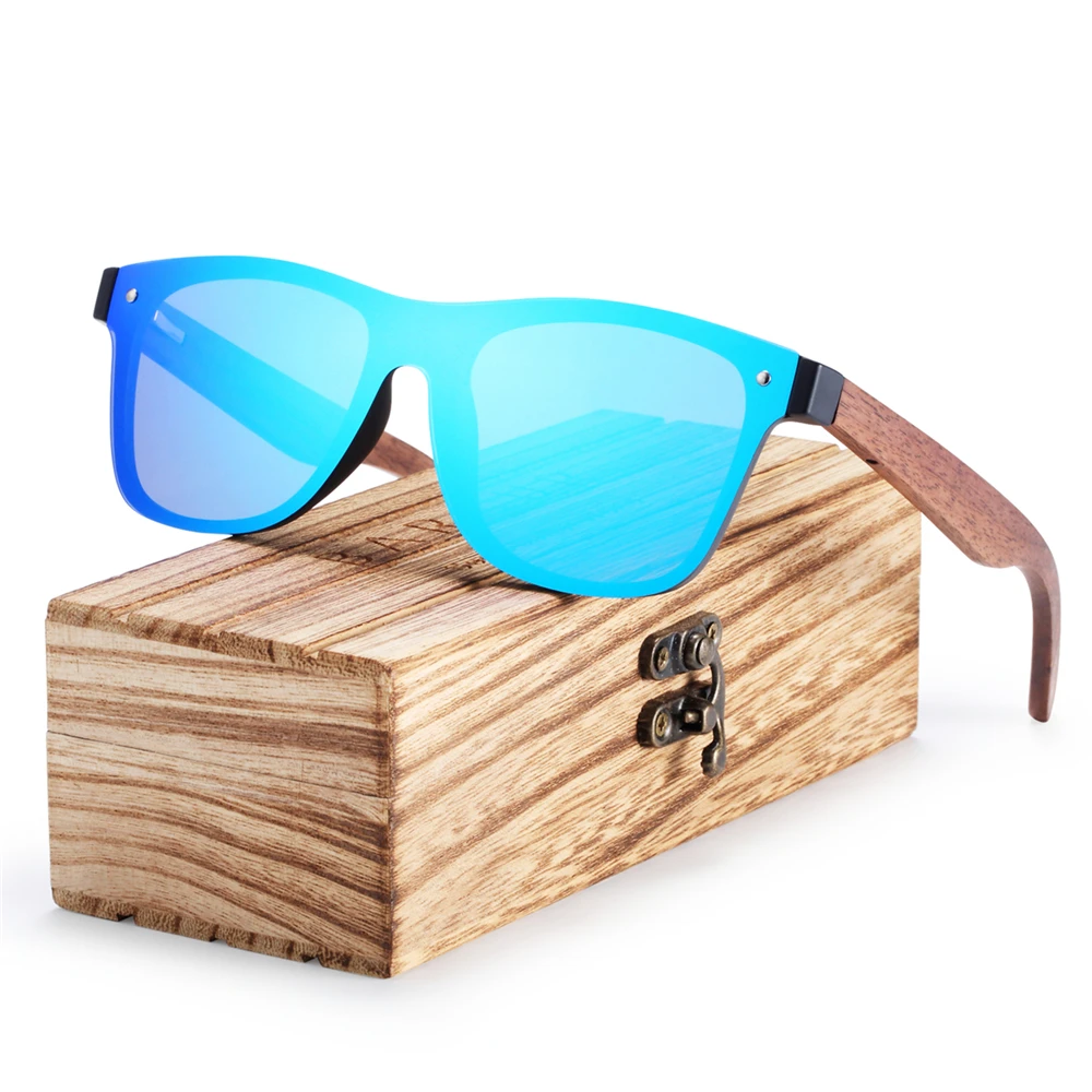 BARCUR Wood font b Sunglasses b font Black Walnut Sun glasses Men Eyewear Fashion Vintage Women