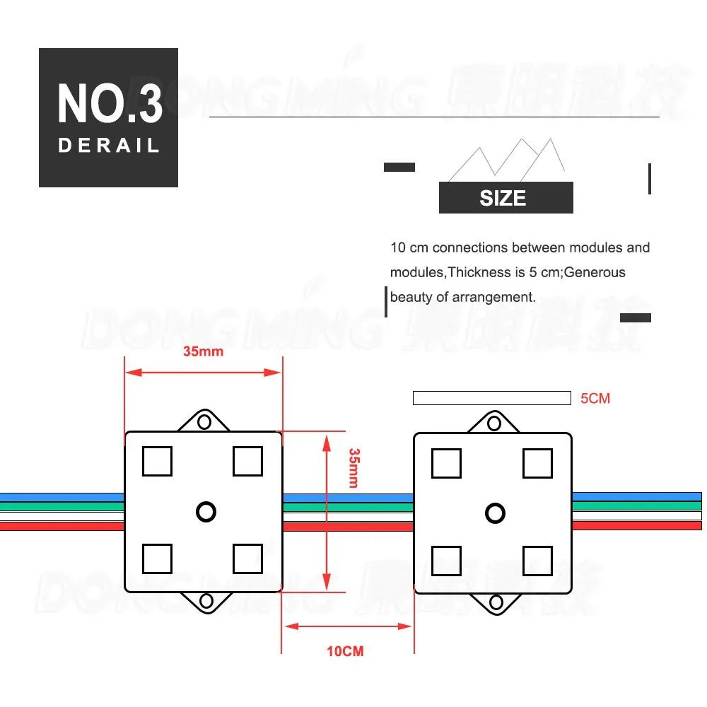 5050 4 Светодиодные модули LPD6803 DC12V Pixel Lights водить пиксела модуль IP65 опал LED 1.44 Вт светодиодные модули для рекламы