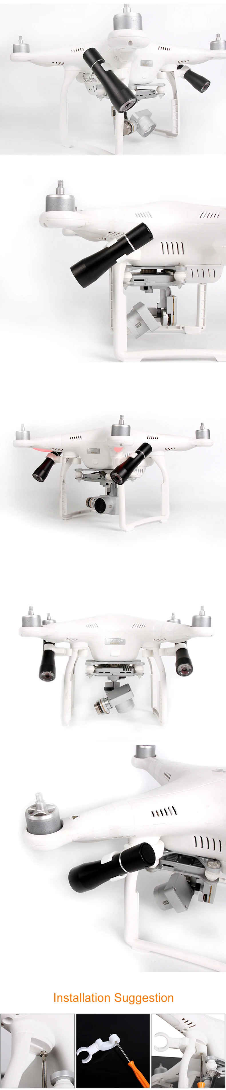 Phantom 3 светодиодный комплект навигационной лампы фара дальнего света для DJI Phantom SE/Professional/Advanced/standard Аксессуары