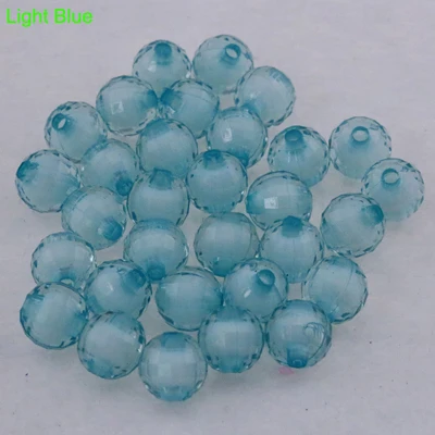 Faceted round beads 12mm German lucite beads F-23 20 Pcs Green beads Vintage acrylic  beads