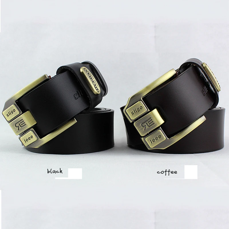 Bycobecy Ceinture Homme Cuir настоящая широкая пряжка Пряжка бизнес люксовый бренд Heren Riem Винтажный Мужской ремень из коровьей кожи