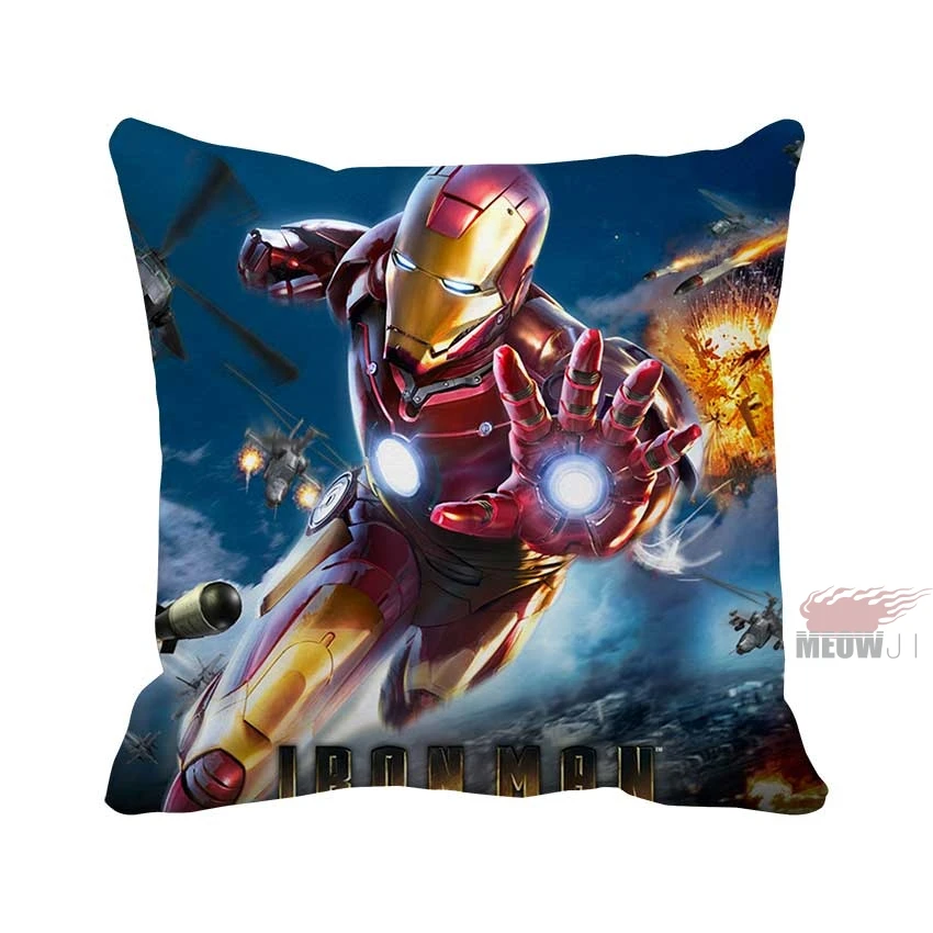 

Ironman Marvel Comic Cartoon Superhero Multi Size Throw Pillow Case Free Shipping