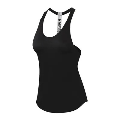 Джерси Женская рубашка для йоги без рукавов для йоги спортивный топ для фитнеса женская спортивная рубашка для бега тренировочный жилет для бега спортивная одежда - Цвет: Black Sport Top