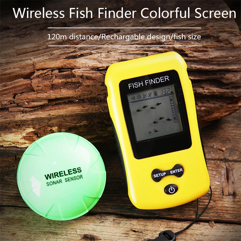 

Free Shipping! Brand New KDR Colorful Fish Finder Wireless Sonar Sensor Transducer Depth Echo Sounder Recharged Battery