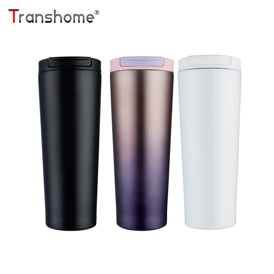 Transhome Vacuum Thermos Mug Coffee Cup 500ML Thermos Cup Stainless Steel Mug Cup With Lid