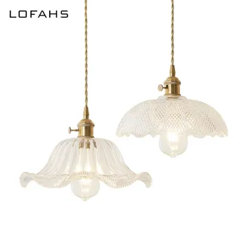 

Pendant Lights Edison bulb hanging Transparent glass lamp shade bedroom restaurant droplight Vintage copper pendant lamp WJ001-D