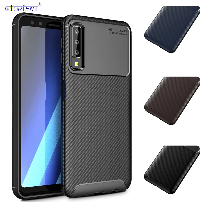 Для Samsung Galaxy A7 2018 A750 чехол из углеродного волокна SM-A750FN/DS SM-A750X SM-A750F ТПУ силиконовый