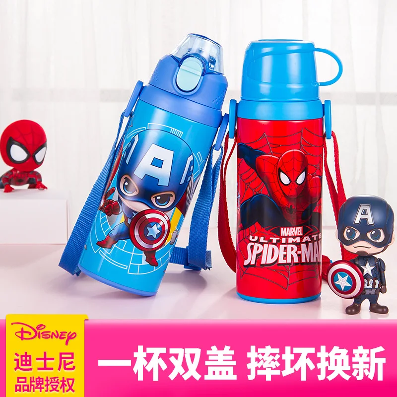 

Disney children 304 stainless steel safety insulation Cup 3208 belt leaking prevention Drink Cup Baby kettle double cover 500ml