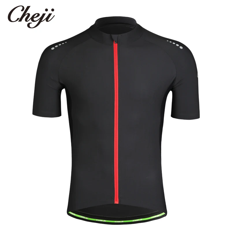 

CHEJI Men's Pro Cycling Jersey Short Sleeves Summer Quick Dry Microfiber MTB Road Bike Clothes Tops Custom Bicycle Jersey