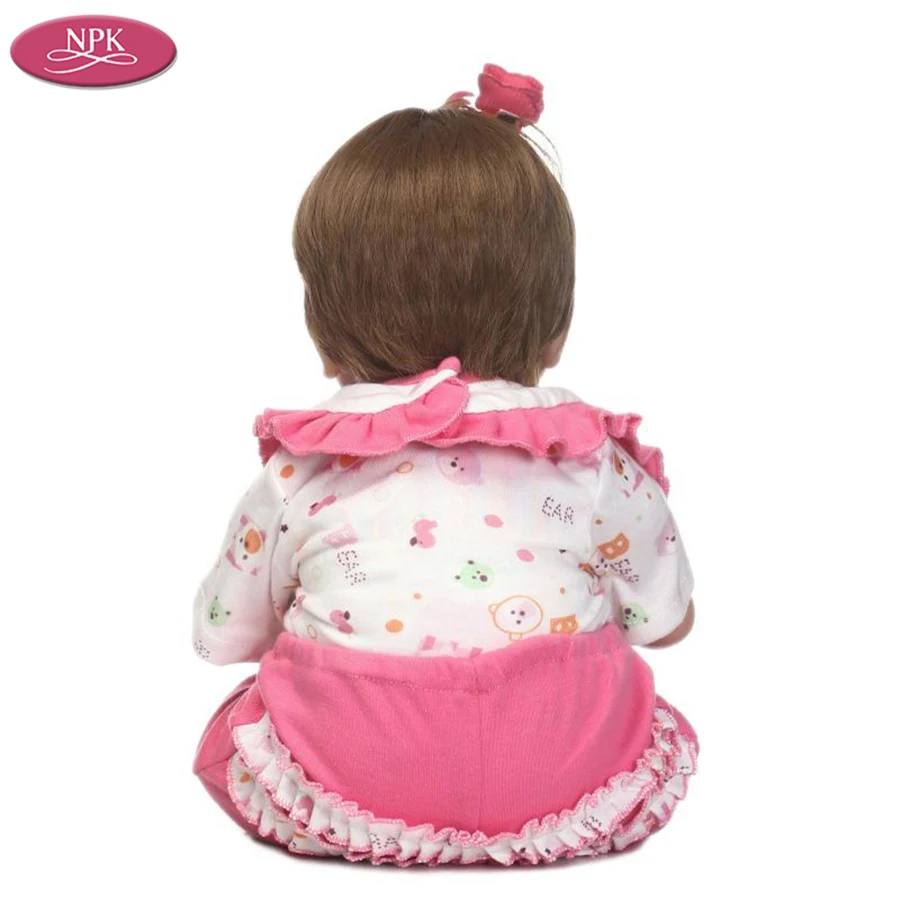  NPK 40CM Silicone Reborn Baby Doll Fashion Kids Playmate Gift For Girls 16 inches Baby Alive Soft Toys Dolls Bebe Reborn Boneca (2)