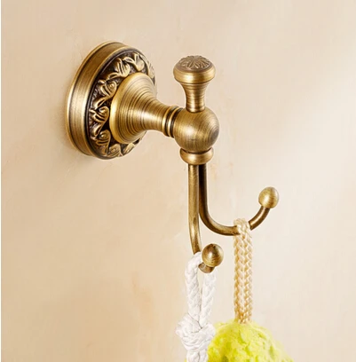 

Antique Hat Coat Towel Robe Hook Door Wall Bath Utility Closet Double Hook Hanger Home Kitchen Bathroom Decoration