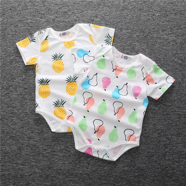 

KIDS TALES 2017 new Summer children's clothing baby clothes jumpsuit cartoon fruit section cotton coat