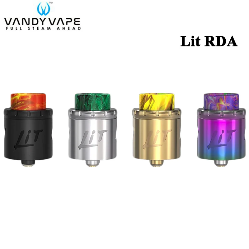 НОВЫЙ Бак Vandy Vape Lit RDA Восстановленный атомайзер с 3 капельными наконечниками