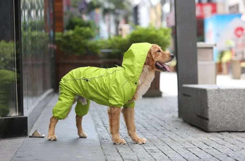Непромокаемый плащ для больших собак, золотистый ретривер, одежда для средних и больших собак, дождевик, зимние костюмы, водонепроницаемый комбинезон для лабрадора