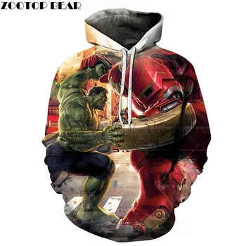 

Heroes 4 Men Hoodies Cosplay Marvel Streetwear Fashion Male Tops Casual Costumes Sweatshirts Brand ZOOTOP BEAR