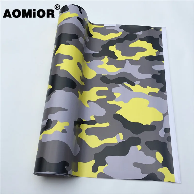 Yellow camo vinyl wrap (9)
