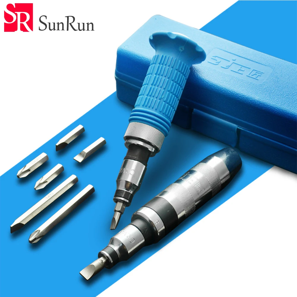 1 Set Chrome vanadium Steel Impact Screwdriver Set Hand Impact Driver