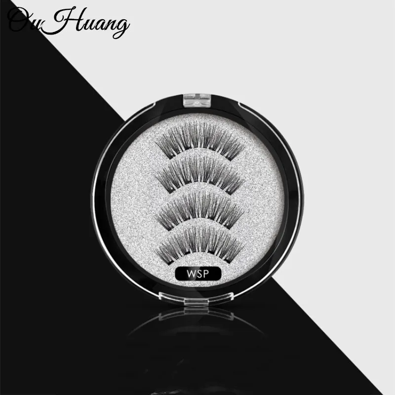 

Magnetic Eyelashes With 4 Magnets Soft Lashes Handmade 3D Magnetic Lashes Natural False Eyelashes 4 Magnet Eye Lashes WSP