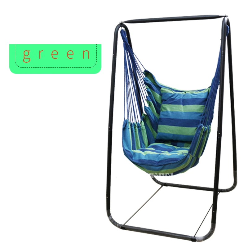 Fashion Hammock Home Balcony Indoor Garden Bedroom Hanging Chair For Child Adult Swinging Single Safety Chair with Bracket 150cm