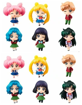 

Anime Sailor Moon 20th Anniversary Ver. Tsukino Usagi Sailor Mars Mercury Venus Jupiter PVC Figure Collectible Model Toys Doll