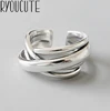 Vendedor Caliente Bohemian Vintage Silver Color Geometric Irregular Rings for Women Wedding Adjustable m6w6jAQe