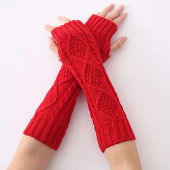 

Autumn Winter Fingerlings Gloves For Women DIY Knitting Stretch Knit Gloves Mittens Women Long Gloves Winter Warm Glove