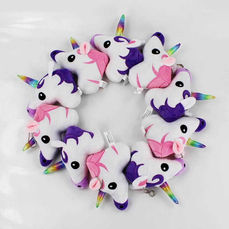 plush unicorn keyring
