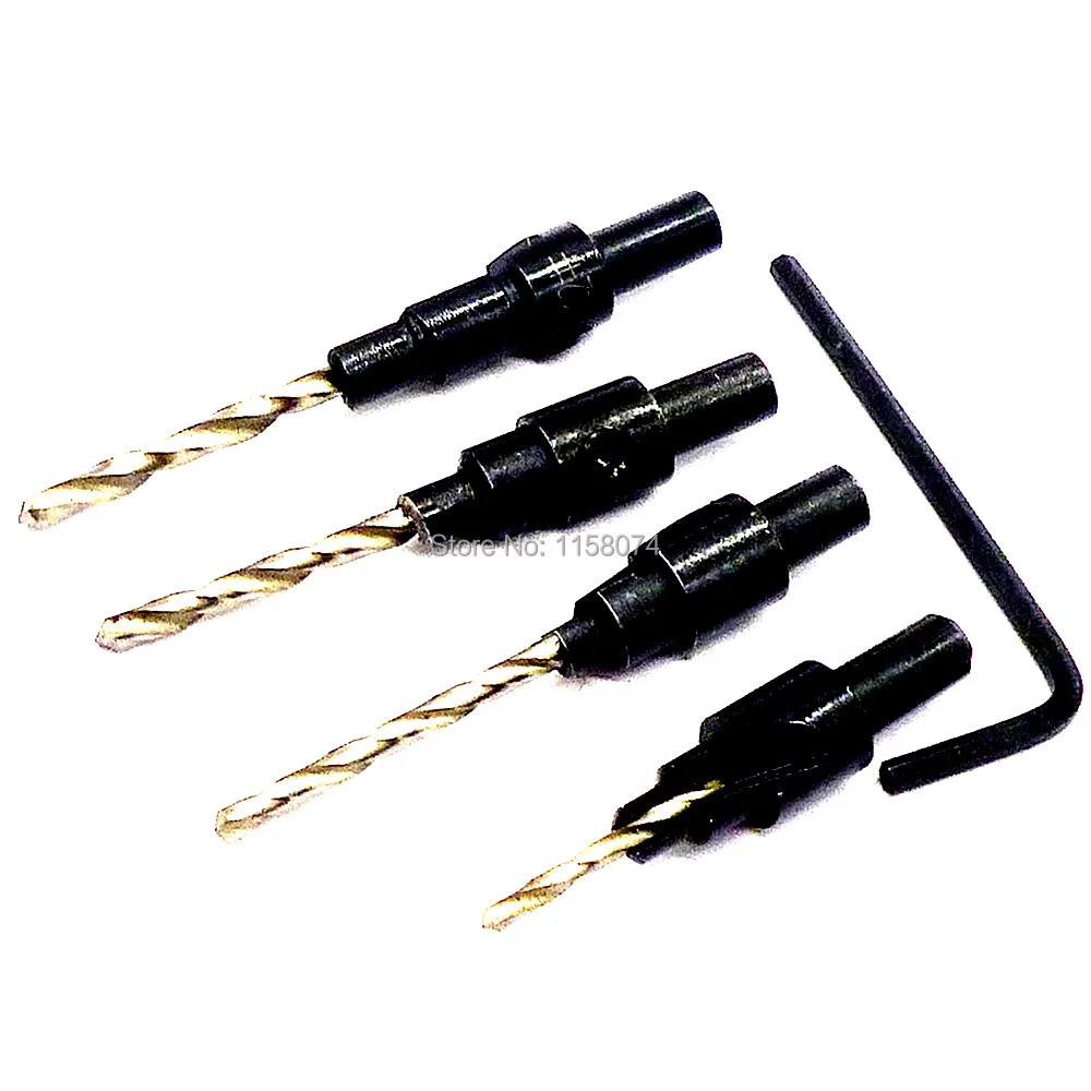 Pack of 4 Drill Woodworking Drill Wood Screw Countersunk Head Drilling
