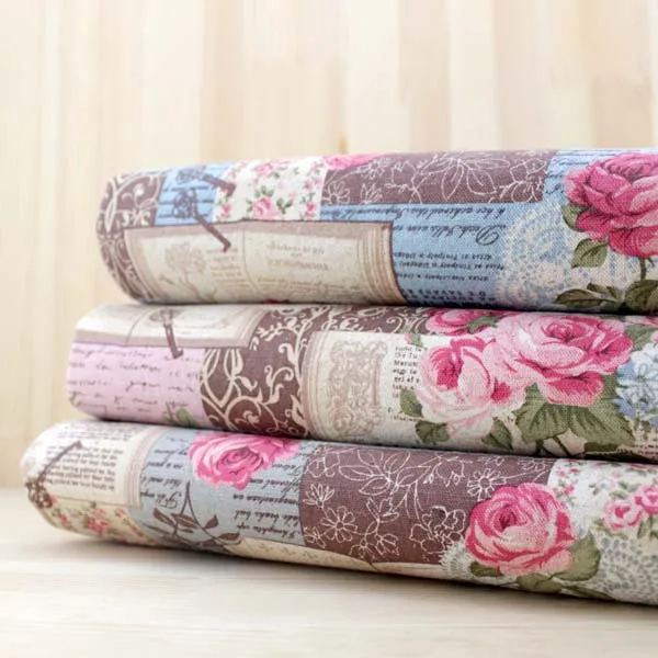 LEO & LIN винтажная роза DIY ручной работы ткань хлопок пэчворк|fabric cotton 100%|cotton jerseyfabric