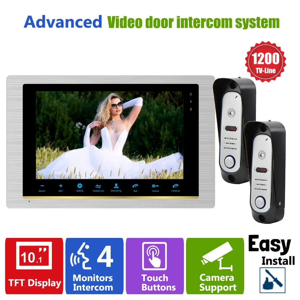 Homefong Video Door Phone system  home  Intercom high resolution  front foor monitor System  Inter-conversation Doorbell 1200TVL