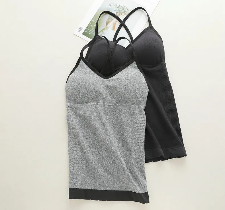 

Women Seamless cross beauty back bra sexy long underwear with chest pad explosion section wrapped chest tube top women vest