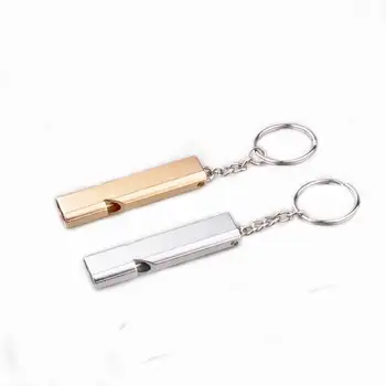 

800 pcs Double Tubes Emergency High Frequency Aluminium Alloy Whistle for Outdoor Survival Camping Hiking Climbing Travelling
