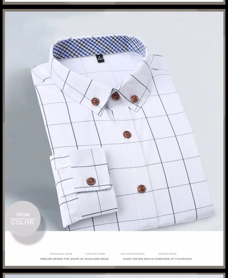 Осень, деловая Мужская рубашка, модная клетчатая хлопковая рубашка с длинным рукавом, мужская рубашка высокого качества, мужские рубашки, большие размеры 5XL