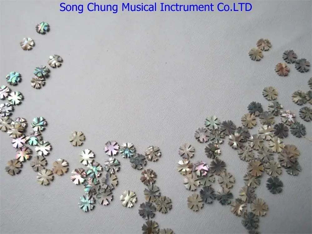 

15Pcs inlay 0.43"x0.08"(11*2mm) mother of pearl shell blanks snowflake styles