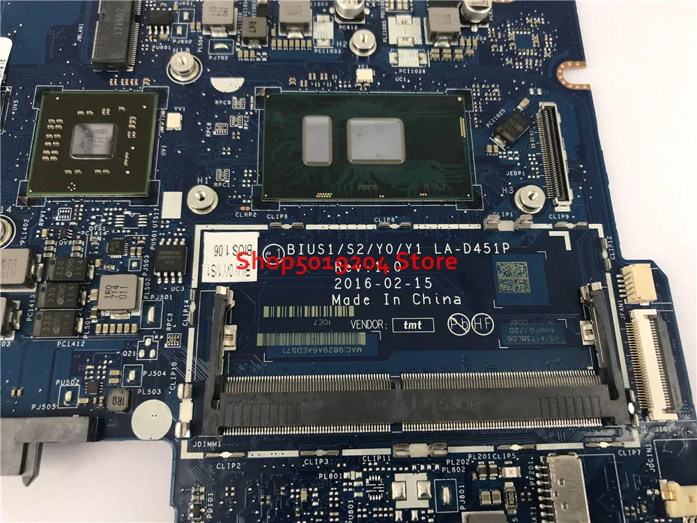 Материнская плата для ноутбука Lenovo YOGA 510S 14ISK 310s 14isk 510 I5 6200U SR2EY La d451p BIUS1/S2/Y0/Y1 FLEX 4