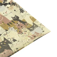 Booksew хлопок саржевая Ткань для шитья домашний текстиль швейная ткань Жир четверть DIY кукла подушка пэчворк милый кот дизайн животных