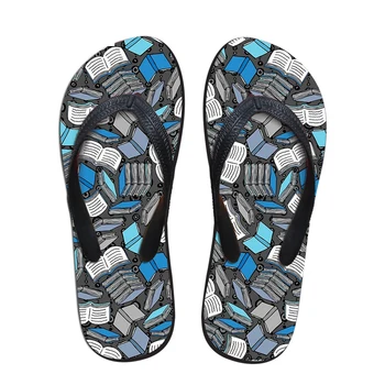 

Customized Personalized Ladies Flip Flops Casual Study Time Book Printed Casual Home Women Slippers Flipflops Summer Girls Shoe