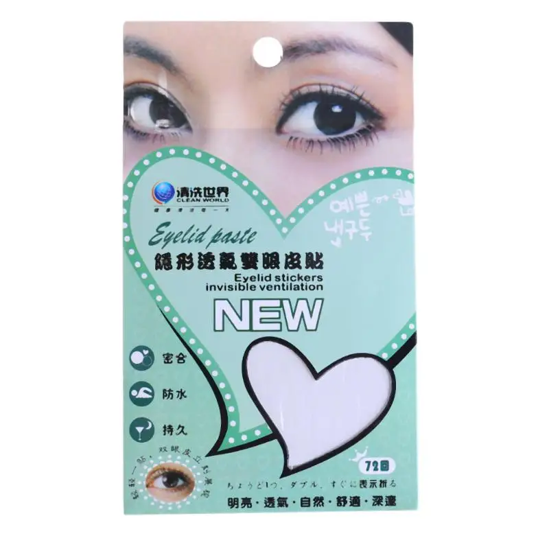 

72pairs/Set Double Eyelid Paste Invisible Waterproof Eyelid Stickers More Beautiful Natural Eyes Eyeshadow Makeup Tools (Thin)