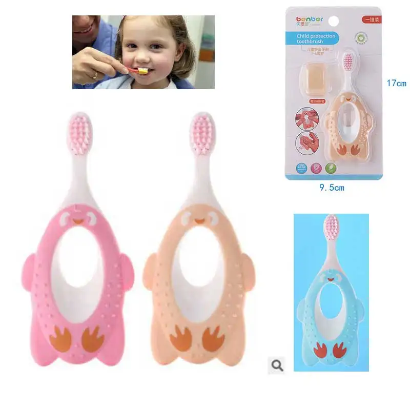 Kids Cartoon Baby Soft-bristled Toothbrush Children Teeth Training Mouth Clean Penguin Shape Kids Cartoon Baby Soft-bristled Toothbrush Children Teeth Training Mouth Clean Penguin Shape