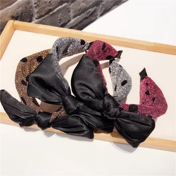 

Fashion Wave Point Bow hairband Women Girls Fashion Sexy Rabbit ears Dot Hair Hoop headwear Hair Accessories