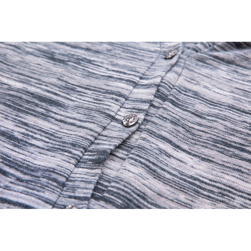 SharVell Women Sweater Striped Simple Single Breasted Knitted Windbreaker Long Cardigans Casual Pockets Deep V Neck Pull Femme Sweaters