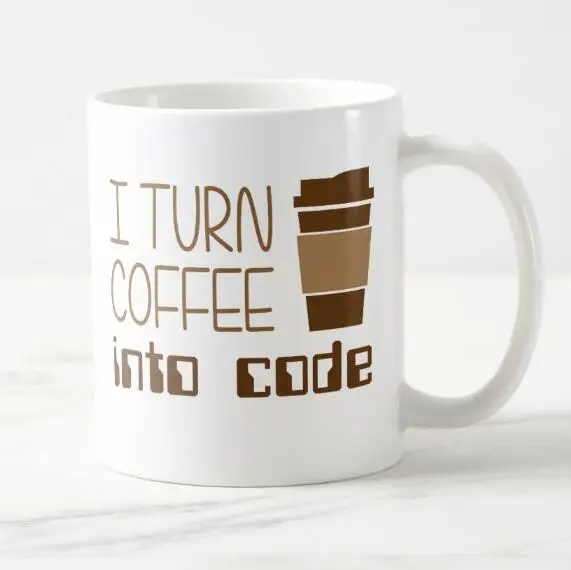 

Geek Code Programming Coffee Mug Tea Cup Funny I Turn Coffee Into Code Humor Mugs Cups for Coworker Computer Program Gifts 11oz