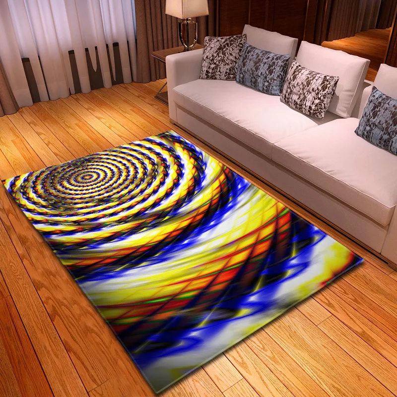 

3D Colorful Soft Carpet Modern Geometry Style Carpets For Living Room Bedroom Area Rugs Home Floor Mats Study Room Decor Carpet