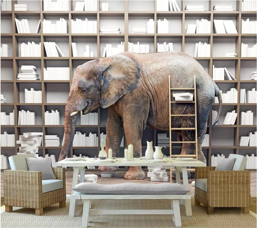 Beibehang Custom large wallpaper 3d mural creative book shelf papel de parede sofa background living room bedroom 3d wallpaper